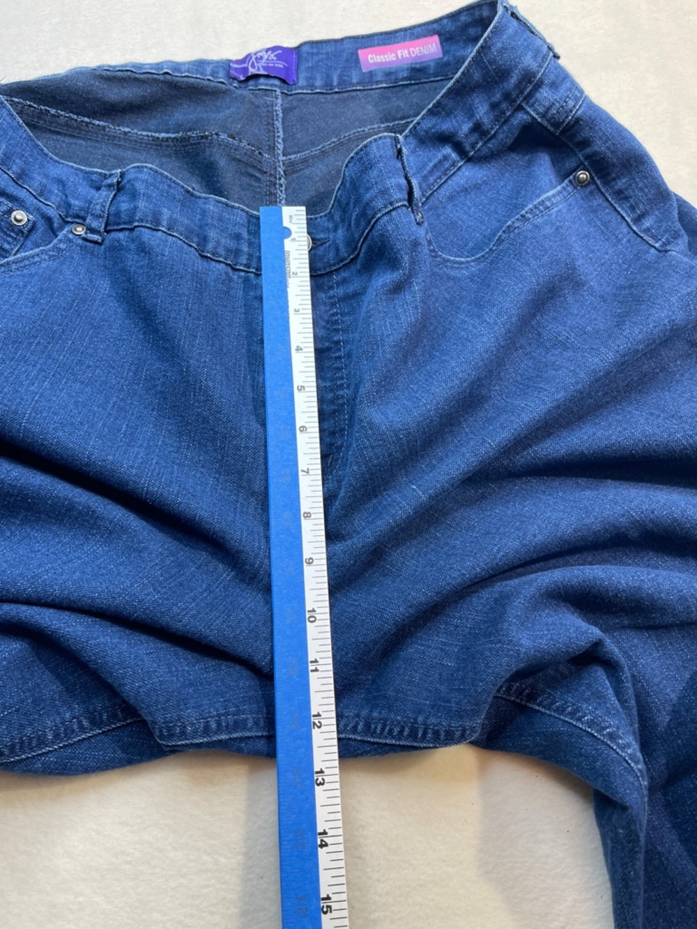 Just My Size WOMENS SIZE 24W CLASSIC FIT Indigo Relaxed Straight Jeans - Picture 4 of 10